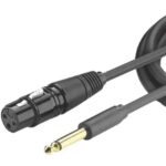 EXT MICROF. PLUG 1/4 MONO A JACK CANNON 20Ft LIBRE DE OXIGENO "VZ-M17D"