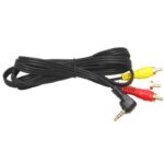 EXT PLUG 3.5 3 LINEAS A 3 RCA 6Ft 1.8m P/CAMARA "M-253G"