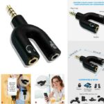 PLUG ADAP 3.5MM MACHO A 2 JACK 3.5MM P/AUDIFONO MICROFONO TIPO Y "P-285"