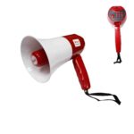 MEGAFONO 30W C/SIRENA/MICROF/SD/USB/MP3/GRABACION/BAT RECARGABLE 18650 5" "ER-M191BT"