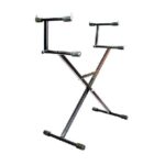 PEDESTAL ATRIL NEGRO DOBLE TECLADO "D-11"