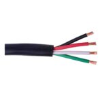 CABLE PARLANTE #14 250Ft / 76.2MTS 4 LINEAS FULL COBRE P/ EXTERIORES LIBRE DE OXIGENO NEGRO "PC-144C"