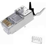 CONECTOR MODULAR RJ-45 CAT-7 CERTIFICADO METAL "KR-204CAT7HQ"