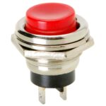 SWITCH PUSH BOTTON 110V 3A 2PTS ABIERTO ROJO "NB-805"