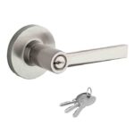 CERRADURA DE MANIJA CROMO PULIDO CON SEGURO, C/LLAVE "RB-3501PC-BL"