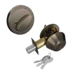 CERRADURA PARA ENTRADA PRINCIPAL LATON ANTIGUO C/LLAVE "RB-101AB-BL"