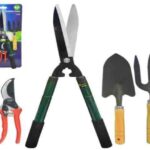 JUEGO DE JARDINERIA 4PCS TIJERAS, PALA, TENEDOR "J-1572"