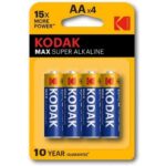 BATERIA AA ALKALINA KODAK LR6 1.5V (BLISTER 4PCS) 6015 "ALK-AAX4"