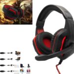 AUDIFONO DIADEMA ST GRANDE C/MICROFONO PLUG 3.5 ST USB GAMING C/LUZ ROJA "MIY-MHG311-R"