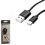 CABLE USB TIPO C A MACHO USB 3Ft HUAWEI/SAMSUNG S8 REDONDO NEGRO "M-286C-BL 3FT"