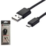 CABLE USB A MICRO USB 5 PINES ANDROID HUAWEI,SAMSUNG, REDONDO NEGRO "M-288M-BL 3FT"