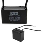 CAPACITOR ARRANQUE RECTANGULAR ABANICO O REFRIGERACION 12MFD CBB61 2 CABLES "25-A12UF450AC"