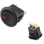 SWITCH 110V REDONDO C/LUZ ROJO 3P "EC-1103ARD"