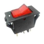 SWITCH CUADRADO 3P 110/220V 15/10A C/LUZ (PAQ 2PCS) "B-25-2BAG"