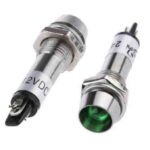 BOMBILLO LUZ PILOTO AC 12V VERDE METALICO 8MM "110-LP812G"