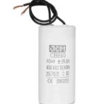 CAPACITOR ARRANQUE 40UF 450VAC 50/60HZ CBB60 PLASTICO C/CABLES "25-ACK40UF450V"