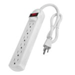 PROTECTOR DE PICOS PLANO 6 TOMAS 2FT 14AWG 125V 15A 1875W UL "V-349-6"