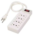 PROTECTOR DE PICOS PLANO 8 TOMAS 3FT 14AWG 15AMP 1875W BEIGE UL "V-349-8"