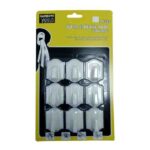 GANCHOS AUTOADHESIVOS 1.5"X1.5" 1.5KGS 9PCS "FE-0850"