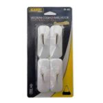 GANCHOS AUTOADHESIVOS 1"X3" 2.0KGS 4PCS "FIX-904"