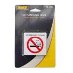 LETRERO PROHIBIDO FUMAR 2 1/2"X2 1/2" AUTOADHESIVO "FIX-1775"