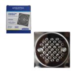 REJILLA PARA BAÑERA CUADRADA 4" ACERO INOXIDABLE "A-FD-S12A"