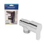 LLAVE DE PASO ANGULAR ROSCA 1/2" X 3/8" ACABADO CROMADO DE VUELTA 1/4" "A-V403A"