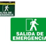 LETRERO SALIDA DE EMERGENCIA 25CMX20CM "HM-2243"