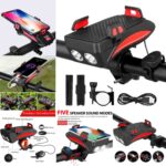 LINTERNA P/BICICLETA LED 400LM LUZ DELANTERA C/PITO, POWER BANK, RECARGABLE "TL-5116"