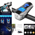 LINTERNA P/BICICLETA LED 400LM C/PITO, PANTALLA DE RECORRIDO RECARGABLE "TL-5151"