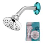DUCHA PLASTICA CROMADA 4" REDONDA CON BRAZO 6" "AQP-21786"