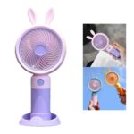 ABANICO 3" DE MESA PORTATIL DOS VELOCIDADES RECARGABLE USB "AM-2177"