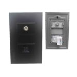 PLACA MODULAR COMBINADA RJ45 Y COAXIAL NEGRA "A136-ETB-CX45"
