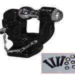 BASE DE ACOPLE TIPO GANCHO CON BOLA 2" 7000 LIB PARA TRAILER NEGRA "HU-7034"