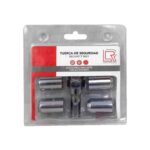 RANA DE SEGURIDAD 12X1.25 CROMADA KIT 4PCS + LLAVE "436-0010"