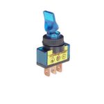 SWITCH PALANCA 12VDC 20A (SPST) 3PTS C/LUZ AZUL "EC-1531"