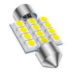 BOMBILLO AUTO 12V P/CABINA 10X31MM 12SMD 5050 BLANCO LED HIGH (blister 2) "31MM 12SMD 1210"
