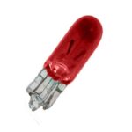 BOMBILLO AUTO 12V T/VIDR PEQ T5 ROJO 2W "5144R"