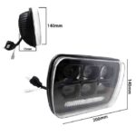 SILVIN RECTANGULAR 7X5'' 100W 15LED EURO LUZ ALTA Y BAJA Y PARQUE UNID 9-30 "VOL-0214"