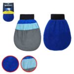 ESPONJA P/ LAVAR CARRO MICROFIBRA TIPO GUANTE 3 EN 1 26X19CM "ML-3506"