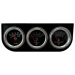 RELOJ MEDIDOR 2" TRIPLE TEMPERATURA, PRESION DE ACEITE, BATERIA NEGRO "BZ-3"