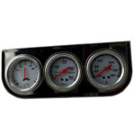 RELOJ MEDIDOR 2" TRIPLE TEMPERATURA, PRESION DE ACEITE, BATERIA BLANCO "BZ-3-B"