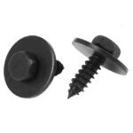 TORNILLO PARA CARROCERIA METALICO NEGRO PAQ 25PCS HEXAGONAL C/ARANDELA "TH-2929-25BAG"