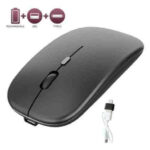 MOUSE OPTICO INALAMBRICO USB 2.4GHZ BT 1600DPI C/LUZ RECARGABLE "W-07"