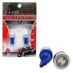 BOMBILLO AUTO 24V T/VIDR MED T10 LED AZUL HI POWER (BLISTER 2) "T10-HP-0.5W-24BL"