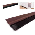 BURLETE DE PUERTA METALICO TIPO ESCOBILLA 92CM 36" CAFE "DT13-DS036BR"