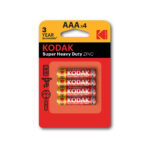 BATERIA AAA CARBON KODAK 1.5V (BLISTER 4PCS) 6052 "AAA-BLX4"