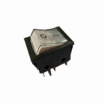 SWITCH 110V/220V RECTANGULAR 21/25A 6P ON-OF C/LUZ 31MM X 25MM P/MAQUINA DE "MIG-20"