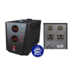 ESTABILIZADOR DE VOLTAJE 110/220V 2000VA AUTOMATICO DIGITAL 20A C/USB "STDR-2000VA"