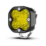 HALOG BARRA LED CUAD 3" 50 LED 40W 10-30VDC 4800LM 3000K LUZ AMARILLA Y FLASHER IP67 UNIDAD "OFL-4SERIES-Y"